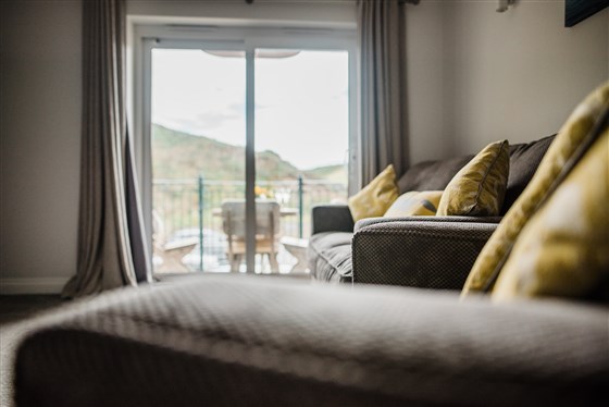 There's a small car park beneath the balcony