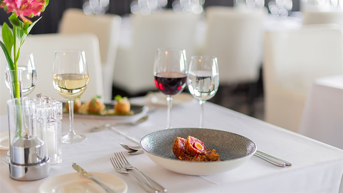Starters served in the Bay View restaurant