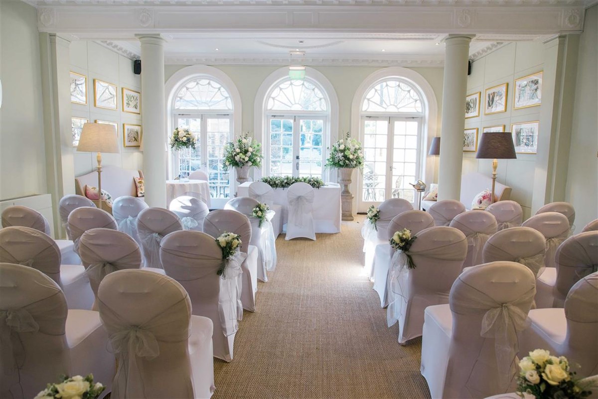 Fig set up for civil wedding ceremony