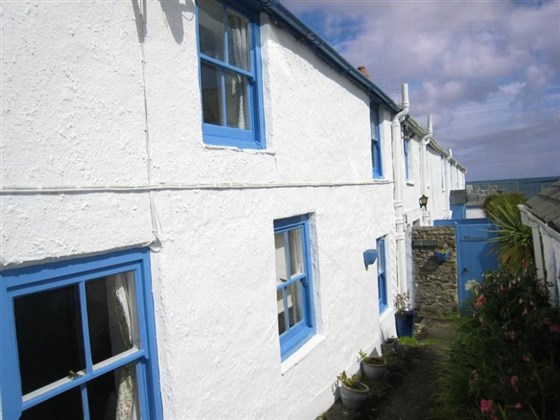A view down the terrace to the sea