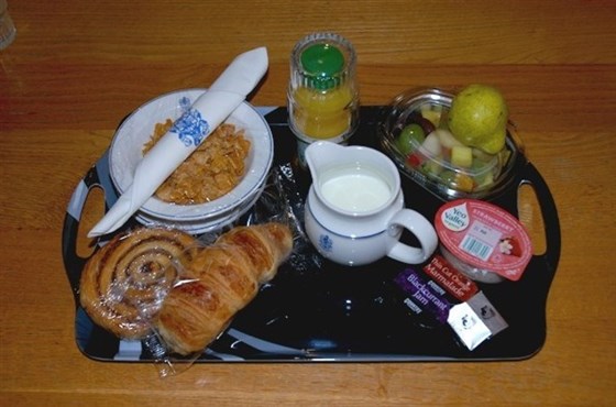 Esempio di vassoio per la colazione