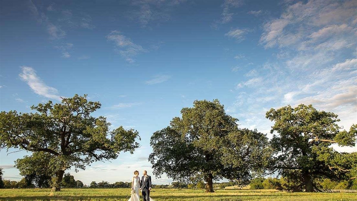 Newlyweds in the grounds