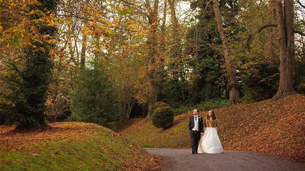Newlyweds in the grounds