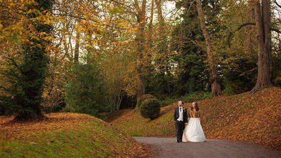 Newlyweds in the grounds