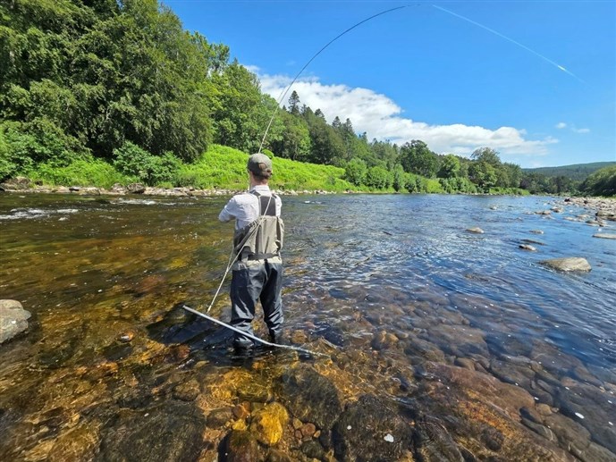 Johnny Rider casting a line at Commonty