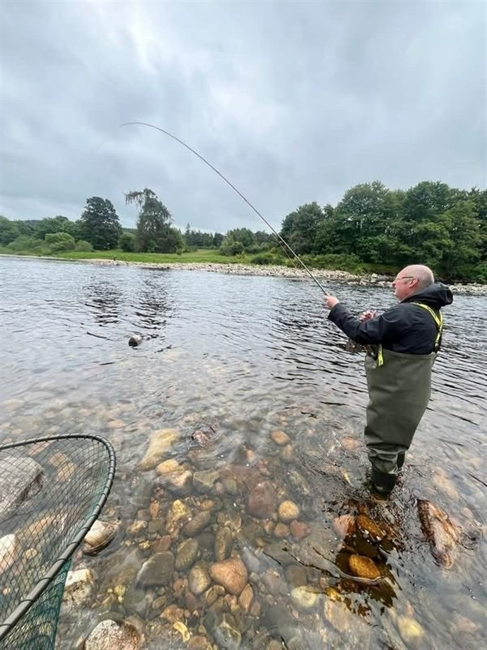 Campbell Pert in action on the Hotel Pool, Banchory