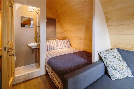 Bed and toilet