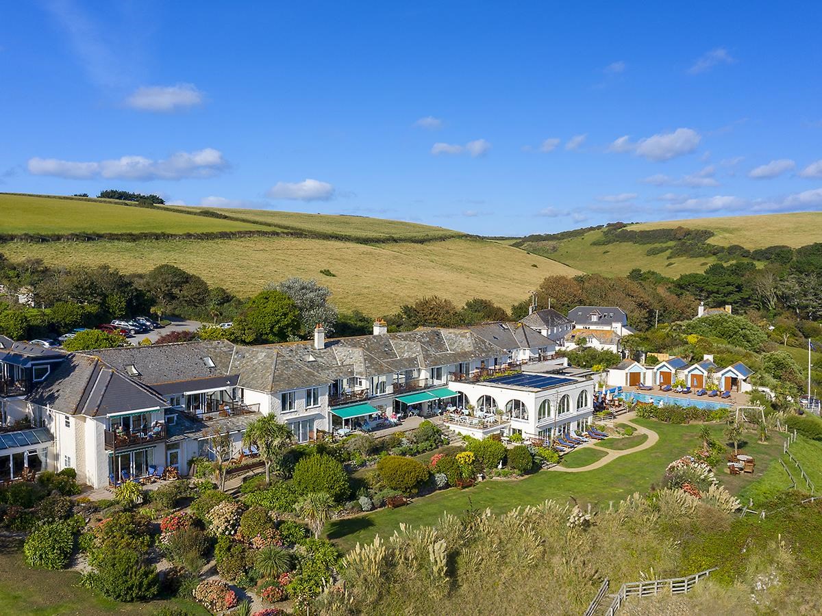 The Nare is situated in a secluded bay with a rural backdrop